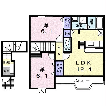 クレスト　ケイＢの物件間取画像